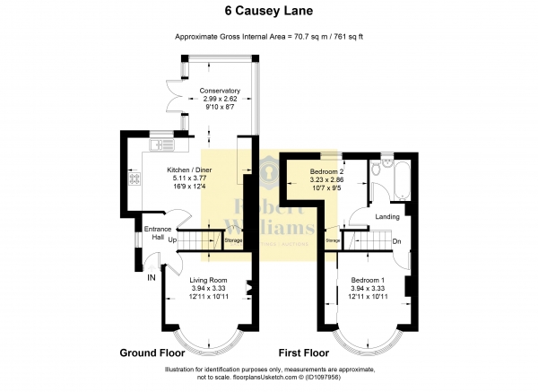 Floor Plan Image for 2 Bedroom Property for Sale in Causey Lane, Exeter