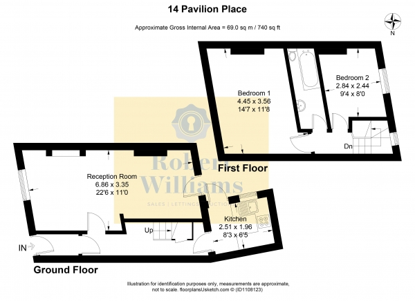 Floor Plan Image for 2 Bedroom End of Terrace House for Sale in Pavilion Place, Exeter