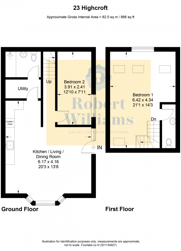 Floor Plan Image for 2 Bedroom Property for Sale in Highcroft Park, Newton Abbot