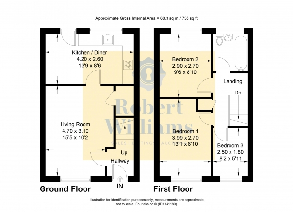 Floor Plan Image for 3 Bedroom End of Terrace House for Sale in Athelstan Road, Exeter