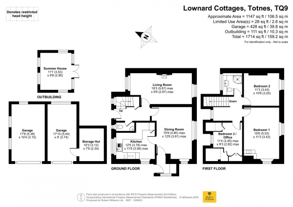 Floor Plan Image for 3 Bedroom Terraced House for Sale in Week, Dartington, Totnes