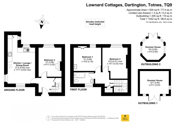 Floor Plan Image for 3 Bedroom Terraced House for Sale in Week, Dartington, Totnes