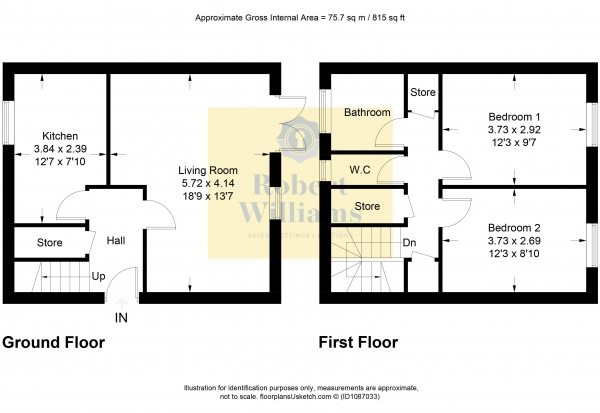 Floor Plan Image for 2 Bedroom Apartment to Rent in Teazle Court, Exeter