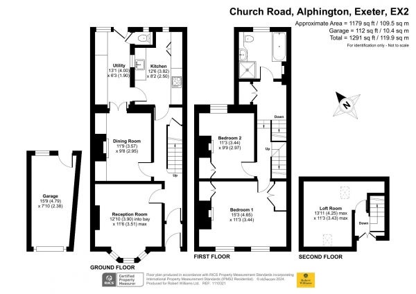 Floor Plan Image for 2 Bedroom End of Terrace House for Sale in Church Road, Alphington, Exeter