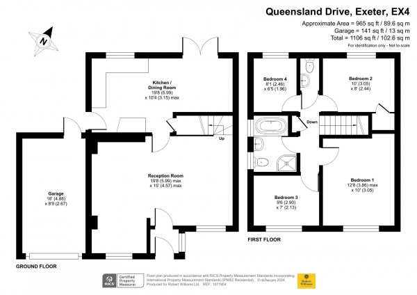 Floor Plan Image for 4 Bedroom Semi-Detached House for Sale in Pennsylvania, Exeter