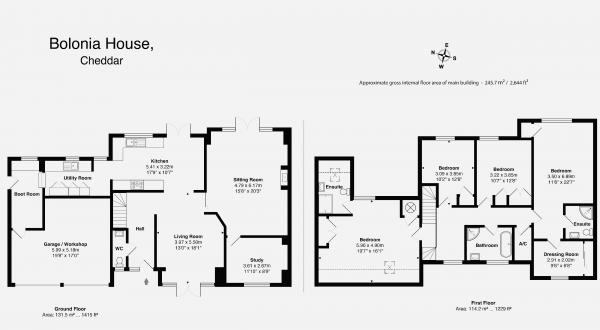 Floor Plan Image for 4 Bedroom Detached House for Sale in Old Bridge Lane, Cheddar