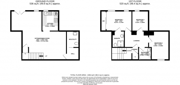 Floor Plan Image for 3 Bedroom Property to Rent in 5 West Court, Wells