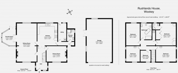 Floor Plan Image for 5 Bedroom Detached House for Sale in Wookey, near Wells