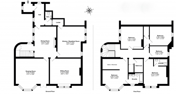 Floor Plan for 5 Bedroom Town House for Sale in Wells (central), BA5, 2UZ - Guide Price &pound1,000,000