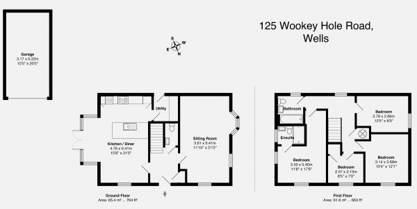Floor Plan Image for 4 Bedroom Detached House for Sale in Wells
