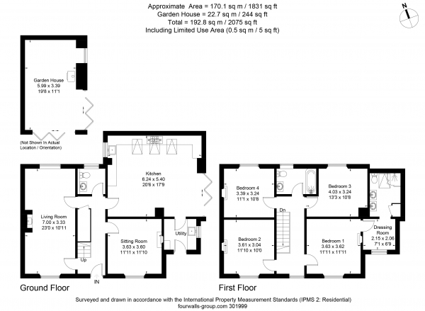 Floor Plan for 4 Bedroom Property for Sale in South View Hannay Road, Cheddar BS27 3BT, BS27, 3BT - Guide Price &pound795,000