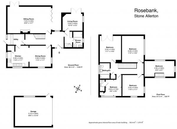 Floor Plan Image for 5 Bedroom Detached House for Sale in Stone Allerton, Between Wedmore & Axbridge