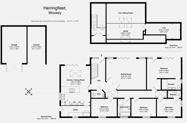 Floor Plan for 4 Bedroom Property for Sale in Near WELLS, Wookey, BA5, 1NL - Guide Price &pound1,150,000