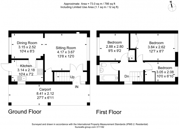 Floor Plan Image for 3 Bedroom Semi-Detached House for Sale in 13 Firework Close, Bristol