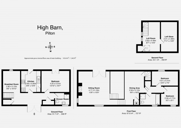 Floor Plan Image for 3 Bedroom Semi-Detached House for Sale in Barn Conversion in East Town Lane, Pilton