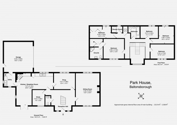 Floor Plan Image for 5 Bedroom Detached House for Sale in Baltonsborough