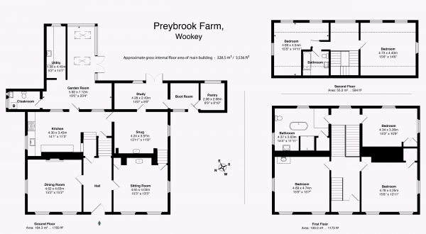 Floor Plan Image for 6 Bedroom Detached House for Sale in Wookey, just west of Wells