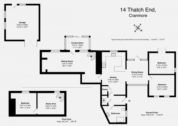 Floor Plan Image for 4 Bedroom Detached House for Sale in Piers Road, West Cranmore