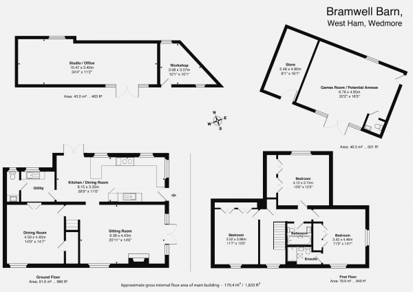 Floor Plan Image for 3 Bedroom Semi-Detached House for Sale in Westham, Wedmore