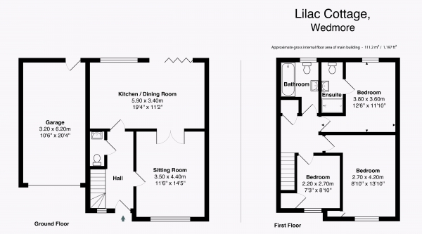 Floor Plan Image for 3 Bedroom Semi-Detached House for Sale in Quab Lane, Wedmore