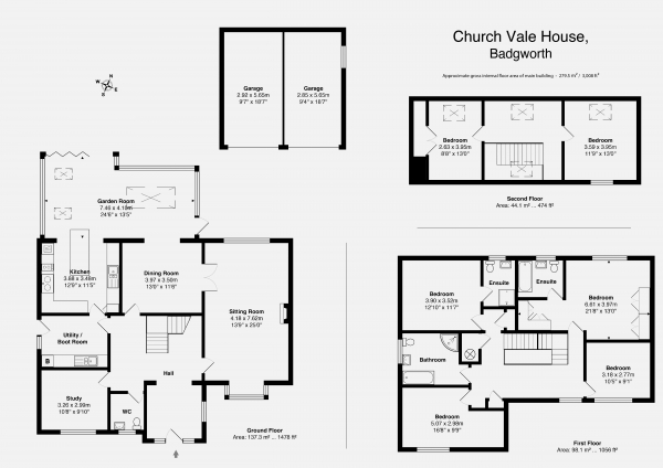 Floor Plan Image for 6 Bedroom Detached House for Sale in A quiet village setting near Wedmore