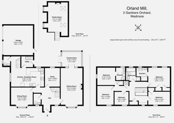 Floor Plan Image for 5 Bedroom Detached House for Sale in Gardiners Orchard, central Wedmore