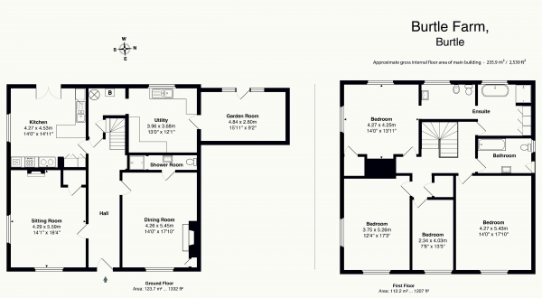 Floor Plan Image for 4 Bedroom Semi-Detached House for Sale in Quiet rural area between Wedmore, Glastonbury & Street