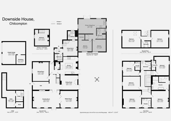 Floor Plan Image for 7 Bedroom Detached House for Sale in Village between Wells & Bath