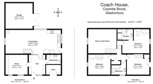 Floor Plan Image for 7 Bedroom Detached House for Sale in Glastonbury