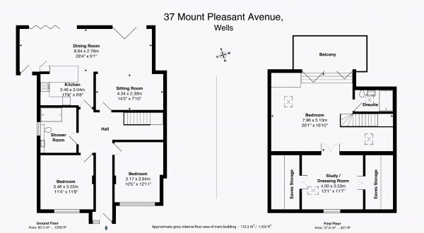 Floor Plan Image for 4 Bedroom Semi-Detached House for Sale in Mount Pleasant Avenue, Wells