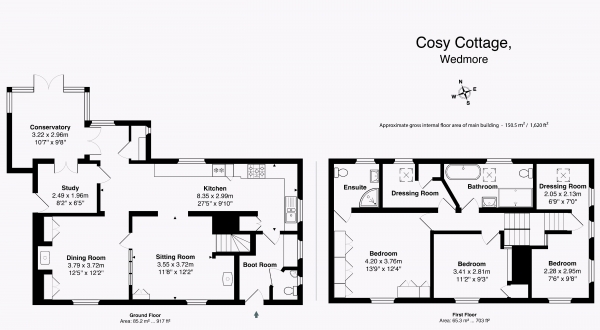 Floor Plan Image for 3 Bedroom Detached House for Sale in Guildhall Lane, Wedmore