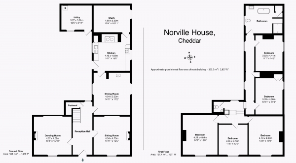 Floor Plan for 5 Bedroom Detached House for Sale in Norville Lane, Cheddar, BS27, 3HJ - Guide Price &pound875,000