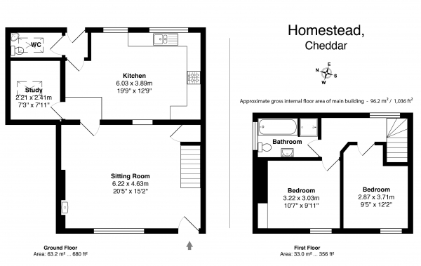 Floor Plan Image for 2 Bedroom Property to Rent in Homestead Lower North Street, Cheddar