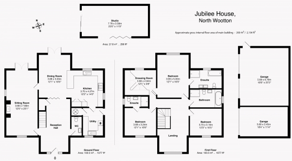 Floor Plan Image for 4 Bedroom Detached House for Sale in North Wootton, Wells