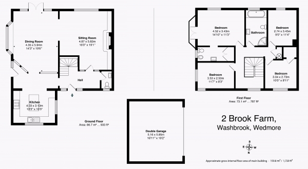 Floor Plan Image for 4 Bedroom Semi-Detached House for Sale in Washbrook, Nr Wedmore