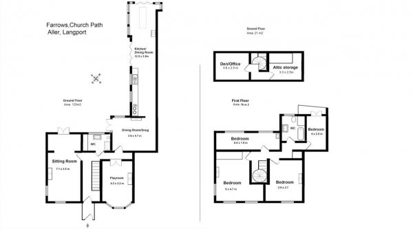 Floor Plan for 4 Bedroom Semi-Detached House to Rent in Aller, Langport , Aller, TA10, 0QW - £462 pw | £2000 pcm