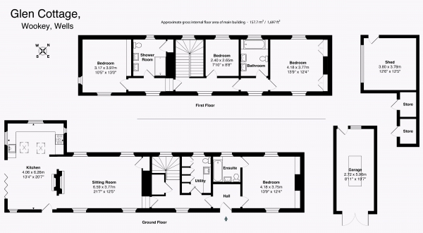 Floor Plan Image for 4 Bedroom Detached House for Sale in Glencot Lane, Wells