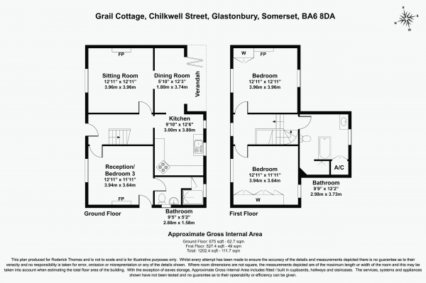 Floor Plan Image for 3 Bedroom Detached House for Sale in Chilkwell Street, Glastonbury