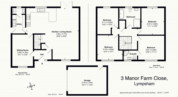 Floor Plan Image for 4 Bedroom Detached House for Sale in Rectory Way, Lympsham