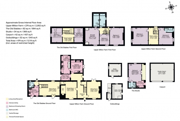 Floor Plan Image for 7 Bedroom Farm House for Sale in Upper Milton, Wells