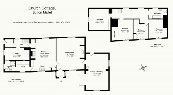 Floor Plan Image for 4 Bedroom Detached House for Sale in Sutton Mallet