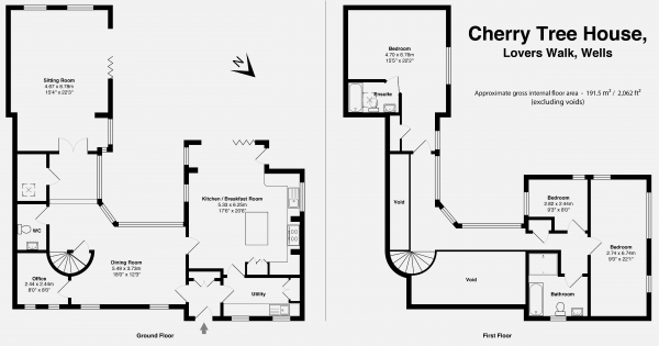 Floor Plan for 3 Bedroom Detached House for Sale in CENTRAL WELLS, BA5, 2QL - Offers in Excess of &pound975,000