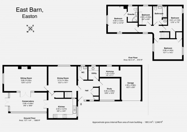 Floor Plan Image for 4 Bedroom Detached House for Sale in Delightful barn conversion in a charming, quiet, village location