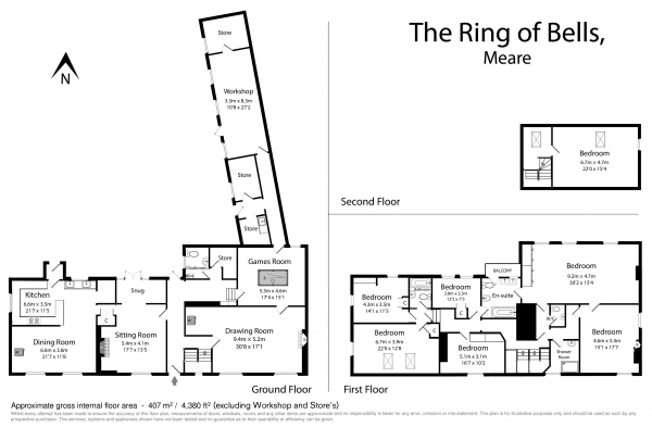 Floor Plan Image for 7 Bedroom Detached House to Rent in St. Mary's Road, Between Wedmore and Glastonbury