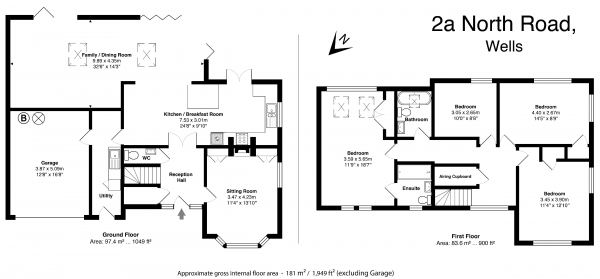 Floor Plan Image for 4 Bedroom Property to Rent in Central Wells