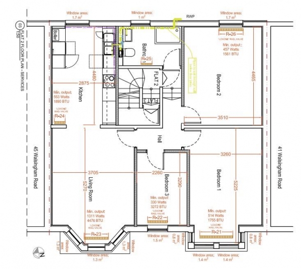 Floor Plan Image for 3 Bedroom Flat to Rent in Walsingham Road, Hove