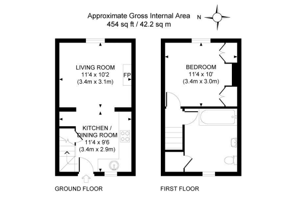 Floor Plan Image for 1 Bedroom Semi-Detached House for Sale in London Road, Burgess Hill