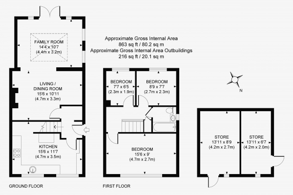 Floor Plan Image for 3 Bedroom End of Terrace House for Sale in Cants Lane, Burgess Hill