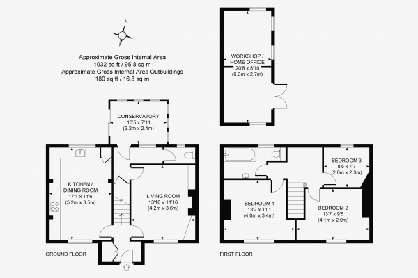 Floor Plan Image for 3 Bedroom Semi-Detached House for Sale in St. Andrews Road, Burgess Hill