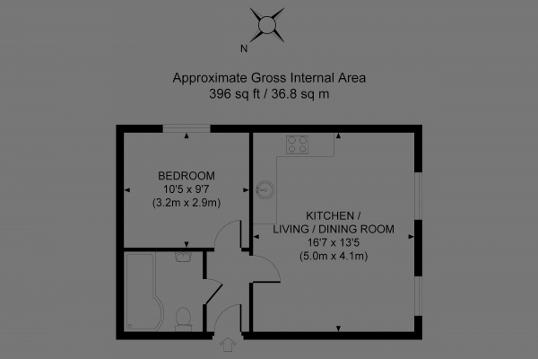 Floor Plan Image for 1 Bedroom Apartment for Sale in Cants Lane, Burgess Hill